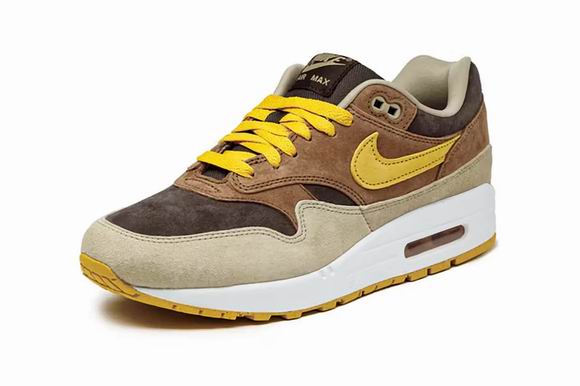 Nike Air Max 1 Grey Brow Yellow Men's Size 40-45 Shoes-26